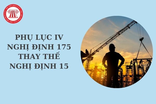 Phụ lục IV Nghị định 175 thay thế Nghị định 15 hướng dẫn những mẫu văn bản gì trong hoạt động xây dựng?