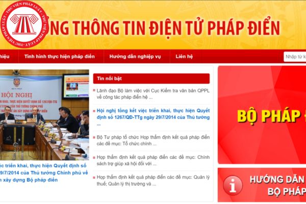 Cổng thông tin điện tử pháp điển