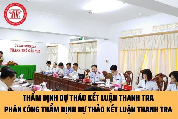 Thẩm định dự thảo kết luận thanh tra được thực hiện thế nào? Phân công thẩm định dự thảo kết luận thanh tra không có văn bản được không?