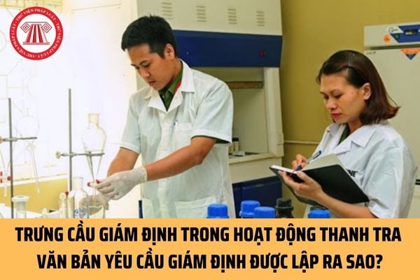 Trưng cầu giám định trong hoạt động thanh tra được thực hiện thế nào? Văn bản yêu cầu giám định được quy định thế nào?