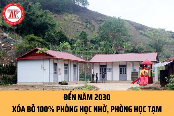 Đến năm 2030, phòng học nhờ, phòng học tạm tại các cơ sở giáo dục mầm non vùng khó khăn sẽ được xóa bỏ 100% đến năm 2030?