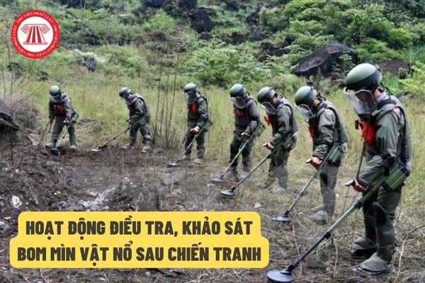 hoạt động điều tra, khảo sát bom mìn vật nổ sau chiến tranh