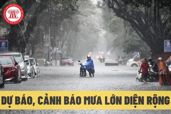 dự báo, cảnh báo mưa lớn diện rộng