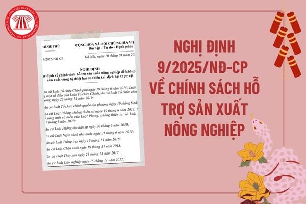 Nghị định 9 2025 thay thế Nghị định 02 2017 về chính sách hỗ trợ sản xuất nông nghiệp? Nghị định 9 2025 NĐ CP bản word?