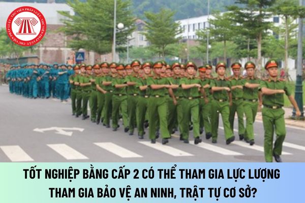 Tốt nghiệp bằng cấp 2 có thể tham gia lực lượng tham gia bảo vệ an ninh, trật tự ở cơ sở từ 01/7/2024?