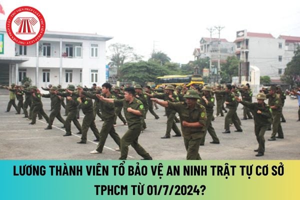 Lương thành viên tổ bảo vệ an ninh trật tự cơ sở TPHCM từ 01/7/2024? Số lượng thành viên tổ bảo vệ an ninh trật tự TPHCM?