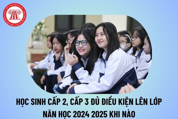 Khi nào học sinh cấp 2, cấp 3 đủ điều kiện lên lớp năm học 2024 2025? Học sinh THCS, THPT đủ điều kiện lên lớp khi nào?