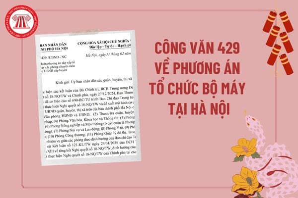 Công văn 429 phương án sắp xếp tổ chức bộ máy các phòng chuyên môn thuộc UBND cấp huyện tại Hà Nội? 