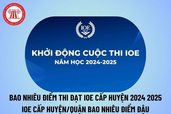 Bao nhiêu điểm thi đạt IOE cấp huyện 2024 2025? IOE cấp quận huyện bao nhiêu điểm đậu năm 2024 2025?