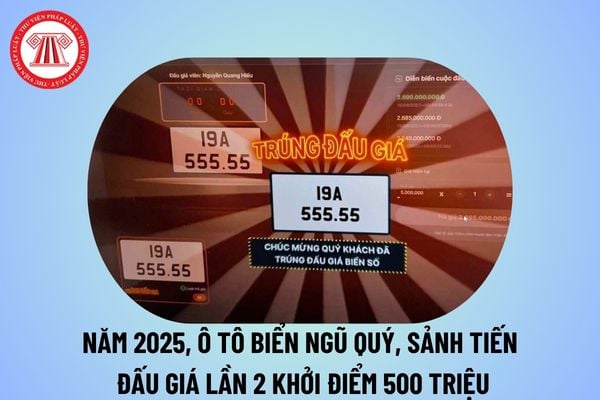 Chính thức từ 2025 ô tô biển số ngũ quý, biển số sảnh tiến đấu giá lần 2 giá khởi điểm 500 triệu đúng không? 