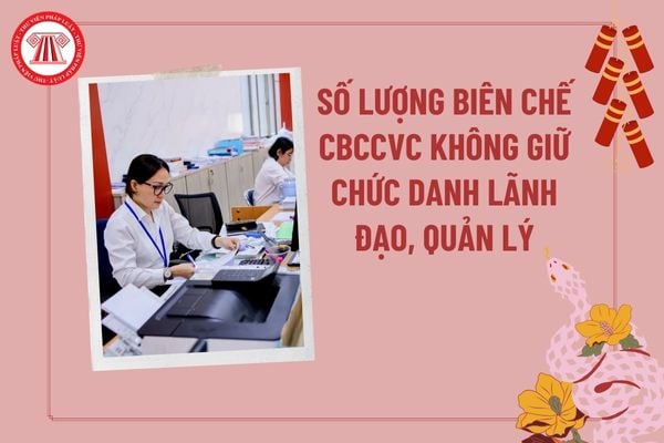 Số lượng biên chế cán bộ công chức viên chức không giữ chức danh lãnh đạo, quản lý sau sắp xếp tinh gọn bộ máy?