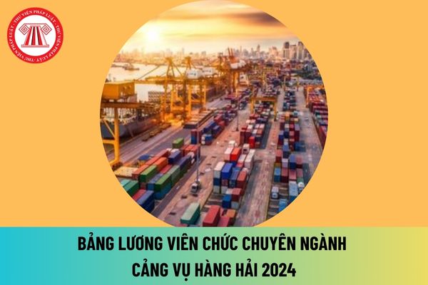 Bảng lương viên chức chuyên ngành cảng vụ hàng hải 2024 mới nhất sau khi tăng lương cơ sở lên 2,34 triệu đồng như thế nào?