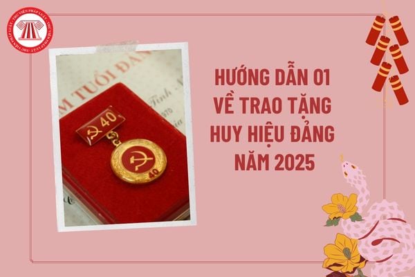 Hướng dẫn 01 về trao tặng Huy hiệu Đảng 2025? Hướng dẫn tổ chức lễ trao tặng Huy hiệu Đảng thế nào?