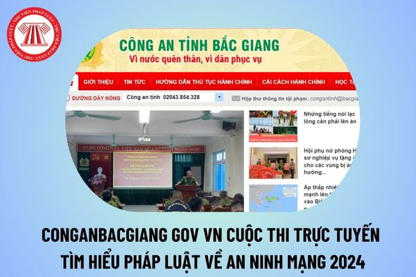 conganbacgiang gov vn cuộc thi trực tuyến Tìm hiểu pháp luật về an ninh mạng tỉnh Bắc Giang 2024 đăng nhập và đáp án?