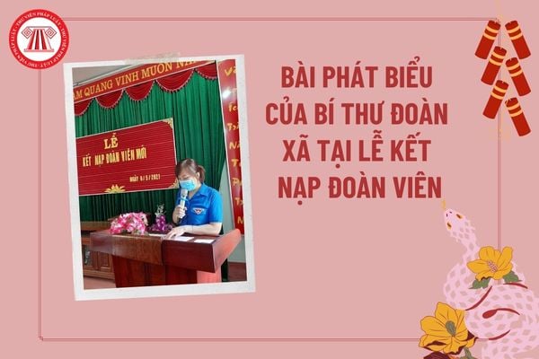 Bài phát biểu của Bí thư Đoàn xã tại lễ kết nạp đoàn viên mới? Bài phát biểu kết nạp đoàn viên mới của Bí thư?