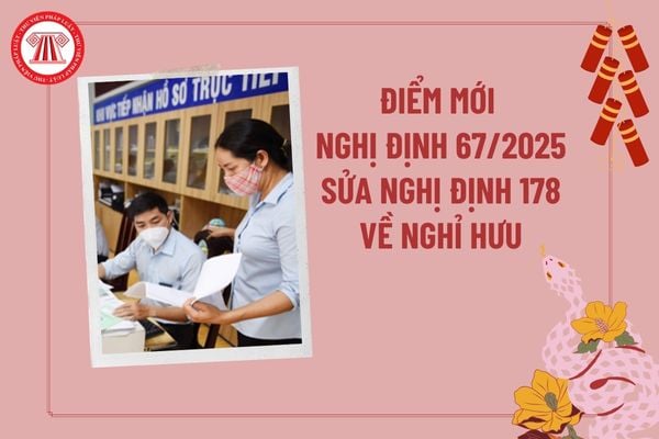 10 Điểm mới Nghị định 67 sửa đổi Nghị định 178 về nghỉ hưu trước tuổi? Nghị định 67 2025 sửa đổi Nghị định 178 pdf?