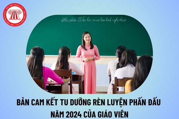 Bản cam kết tu dưỡng rèn luyện phấn đấu năm 2024 của giáo viên? Bản cam kết tu dưỡng rèn luyện phấn đấu năm 2024 của giáo viên mầm non? 