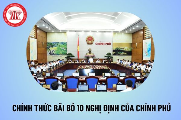 Chính thức bãi bỏ 10 Nghị định của Chính phủ từ ngày 20/8/2024 theo Nghị định 107 năm 2024 là gì?