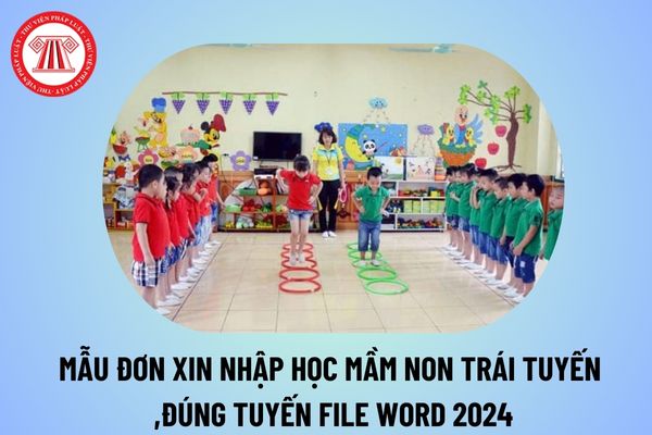 Mẫu đơn xin nhập học mầm non trái tuyến, đúng tuyến 2024? Tải về Mẫu đơn xin nhập học mầm non file Word ở đâu?