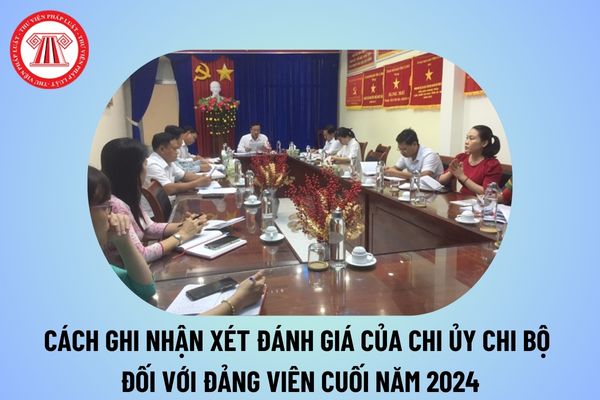 Cách ghi nhận xét đánh giá của chi ủy đối với Đảng viên cuối năm 2024? Nhận xét đánh giá của chi ủy chi bộ cuối năm 2024?