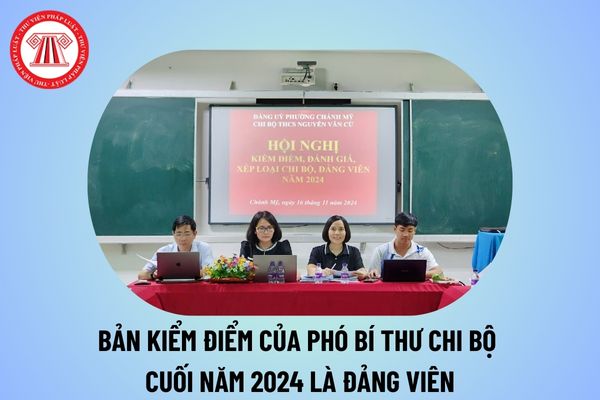 Bản kiểm điểm của Phó Bí thư chi bộ cuối năm 2024 là Đảng viên? Bản kiểm điểm của Phó Bí thư chi bộ trường học là Đảng viên? 