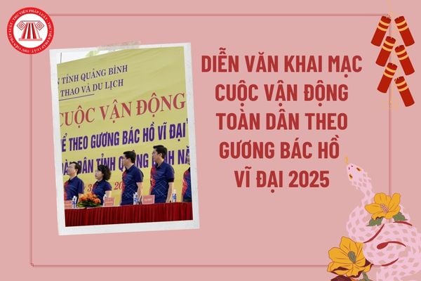 Diễn văn khai mạc cuộc vận động Toàn dân rèn luyện thân thể theo gương Bác Hồ vĩ đại 2025 ý nghĩa, ngắn gọn?