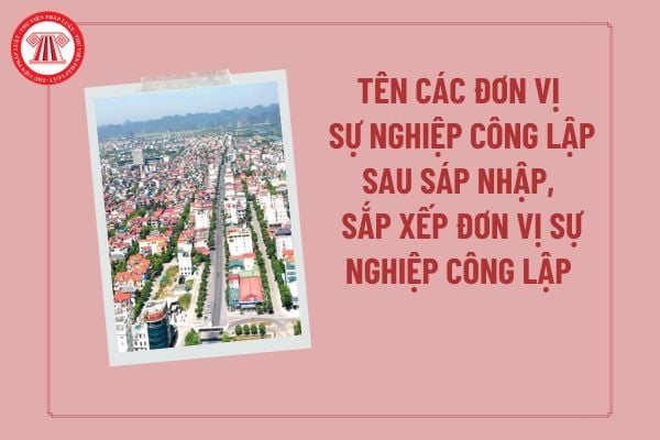 Tên các đơn vị sự nghiệp công lập sau sáp nhập, sắp xếp đơn vị sự nghiệp công lập được quy định ở đâu theo Nghị định 120?