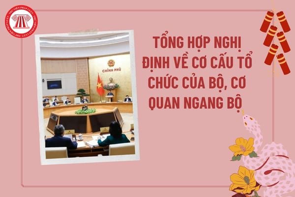 Tổng hợp Nghị định về cơ cấu tổ chức của Bộ, cơ quan ngang Bộ sau khi sắp xếp tổ chức bộ máy của Chính Phủ?