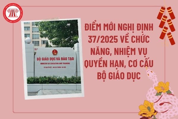 Điểm mới Nghị định 37 2025 về cơ cấu tổ chức Bộ Giáo dục và Đào tạo? Nghị định 37 2025 về Bộ Giáo dục pdf?