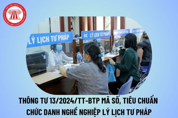 Thông tư 13/2024 về mã số, tiêu chuẩn chức danh nghề nghiệp Lý lịch tư pháp từ 15/01/2025 thế nào?