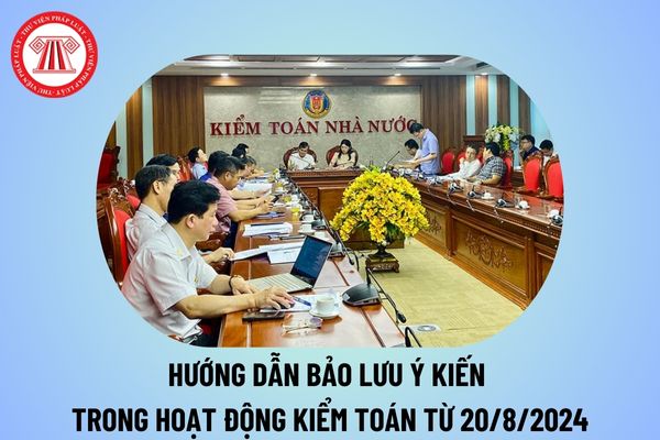 Hướng dẫn bảo lưu ý kiến trong hoạt động của Đoàn Kiểm toán từ ngày 20/8/2024 theo Quyết định 1495?