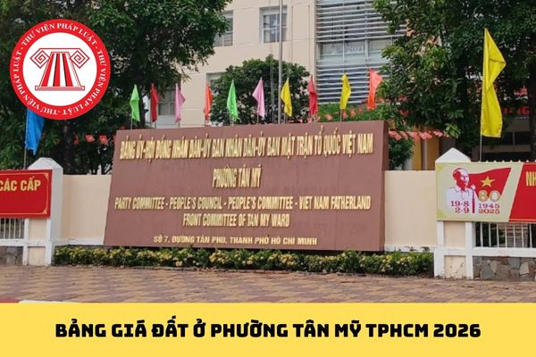 Bảng giá đất ở Phường Tân Mỹ TPHCM 2026