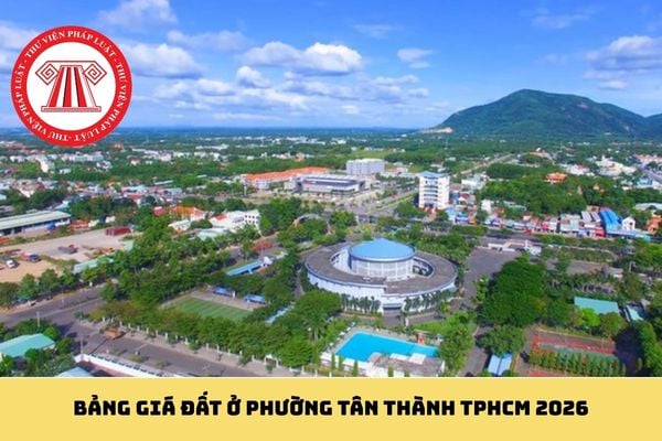 Bảng giá đất ở Phường Tân Thành TPHCM 2026