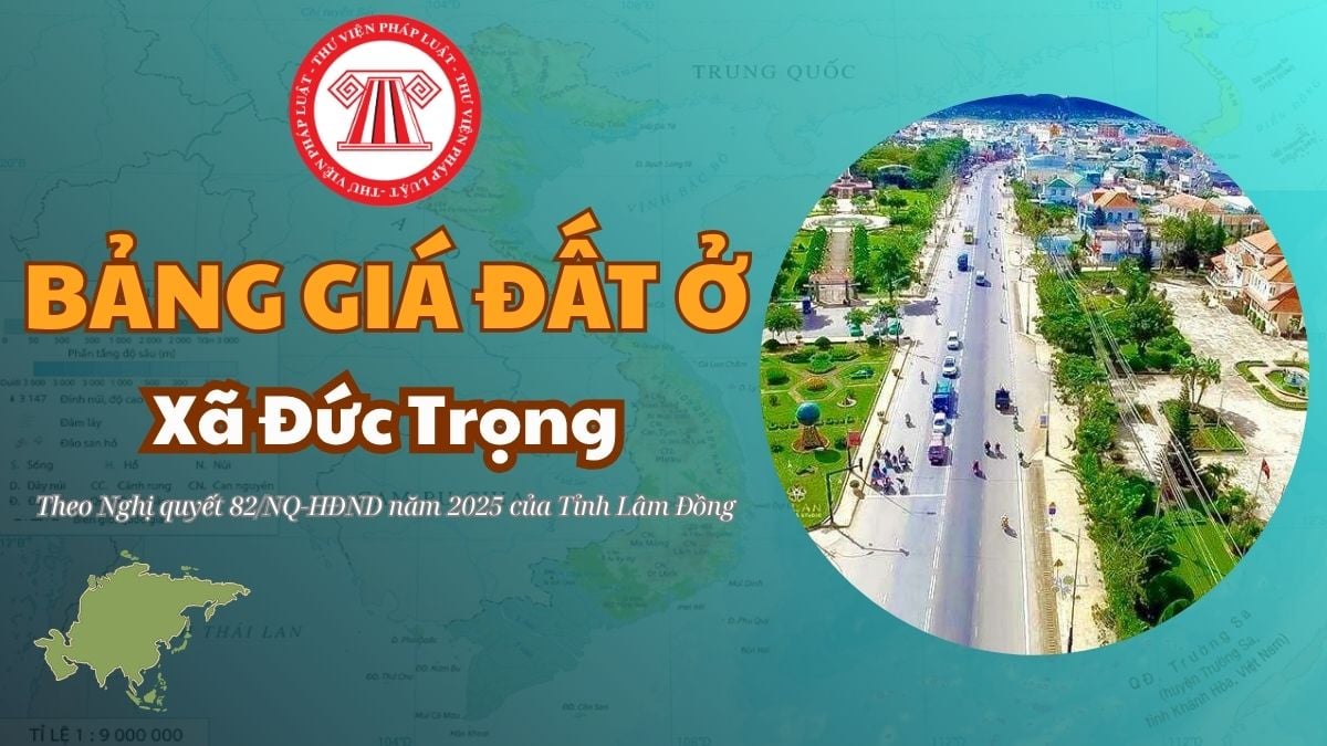 Bảng giá đất ở Xã Đức Trọng Tỉnh Lâm Đồng 2026