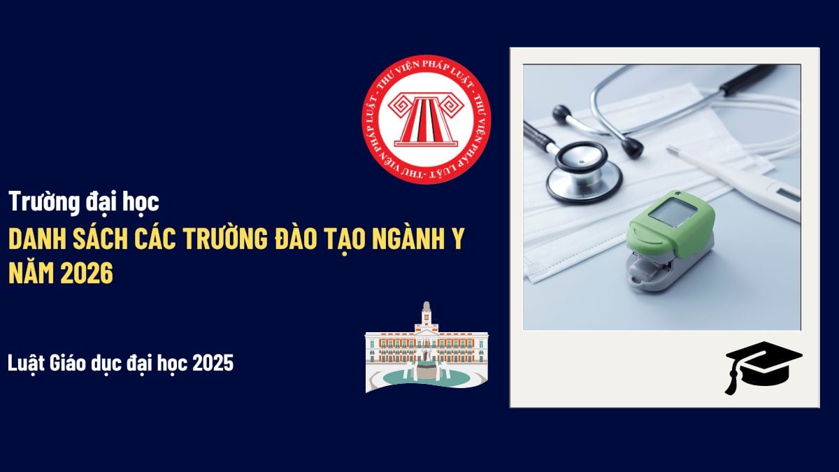 Danh sách các Trường đại học đào tạo NGÀNH Y năm 2026 TRÊN TOÀN QUỐC