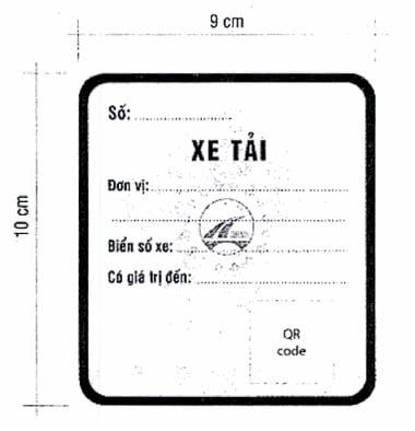 Phù hiệu “XE TẢI”