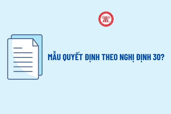 Mẫu Quyết định theo Nghị định 30 file word? Hướng dẫn cách ghi Mẫu Quyết định theo Nghị định 30?