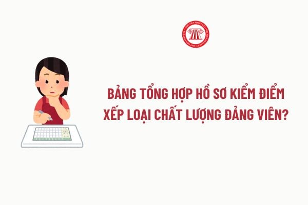 Bảng tổng hợp Hồ sơ kiểm điểm xếp loại chất lượng đảng viên? Tải về Bảng tổng hợp Hồ sơ kiểm điểm xếp loại chất lượng đảng viên?