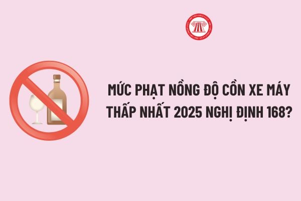 Mức phạt nồng độ cồn xe máy thấp nhất 2025 Nghị định 168 là bao nhiêu? Có bị trừ điểm GPLX?