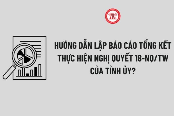 Hướng dẫn lập Báo cáo Tổng kết thực hiện Nghị quyết 18-NQ/TW của Tỉnh ủy? Tổ chức thực hiện Nghị quyết 18-NQ/TW thế nào?