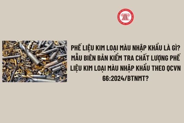 Phế liệu kim loại màu nhập khẩu là gì? Mẫu biên bản kiểm tra chất lượng Phế liệu kim loại màu nhập khẩu làm nguyên liệu sản xuất theo QCVN? 