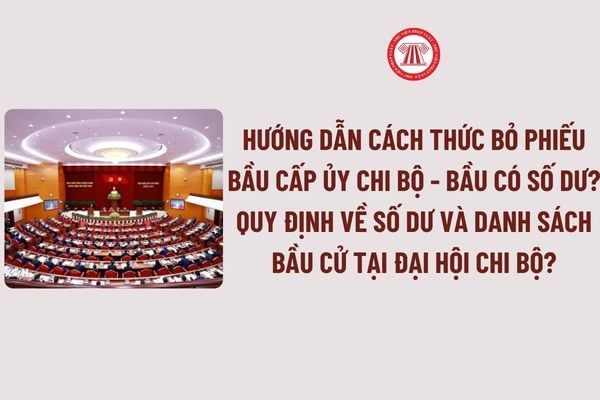 Hướng dẫn cách thức bỏ phiếu bầu cấp ủy Chi bộ - bầu có số dư? Quy định về số dư và danh sách bầu cử tại đại hội chi bộ?