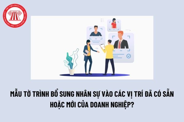 Mẫu tờ trình bổ sung nhân sự vào các vị trí đã có sẵn hoặc mới của doanh nghiệp? Nội dung chính tờ trình bổ sung nhân sự gồm?