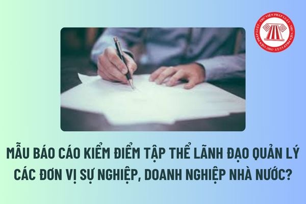 Mẫu bản kiểm điểm tập thể lãnh đạo quản lý các đơn vị sự nghiệp, doanh nghiệp nhà nước? Tải mẫu tại đâu? 