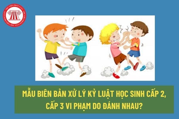 Mẫu Biên bản xử lý kỷ luật học sinh cấp 2, cấp 3 vi phạm do đánh nhau? Học sinh cấp 2, cấp 3 không được làm những gì?