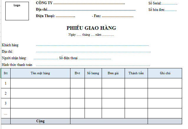 Download mẫu phiếu giao hàng excel mới nhất 2026 dành cho doanh nghiệp? Chi tiết phiếu giao hàng excel? 