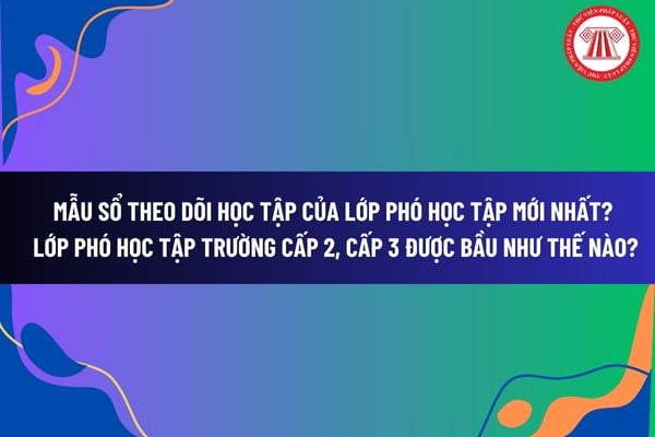 Mẫu Sổ theo dõi học tập của lớp phó học tập mới nhất? Lớp phó học tập trường cấp 2, cấp 3 được bầu như thế nào? 