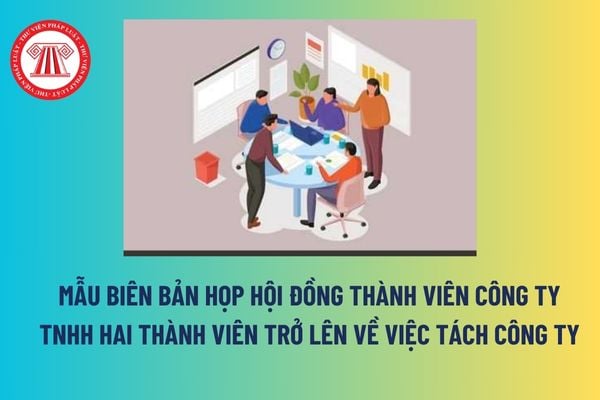 Mẫu Biên bản họp Hội đồng thành viên công ty TNHH hai thành viên trở lên về việc tách công ty mới nhất? 