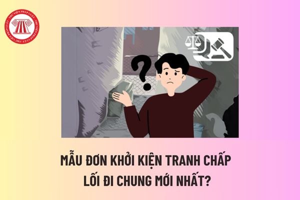 Mẫu đơn khởi kiện tranh chấp lối đi chung mới nhất? Cách ghi đơn khởi kiện tranh chấp lối đi chung? 