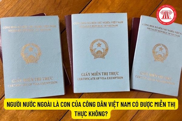 Người nước ngoài là con của công dân Việt Nam có được miễn thị thực không?